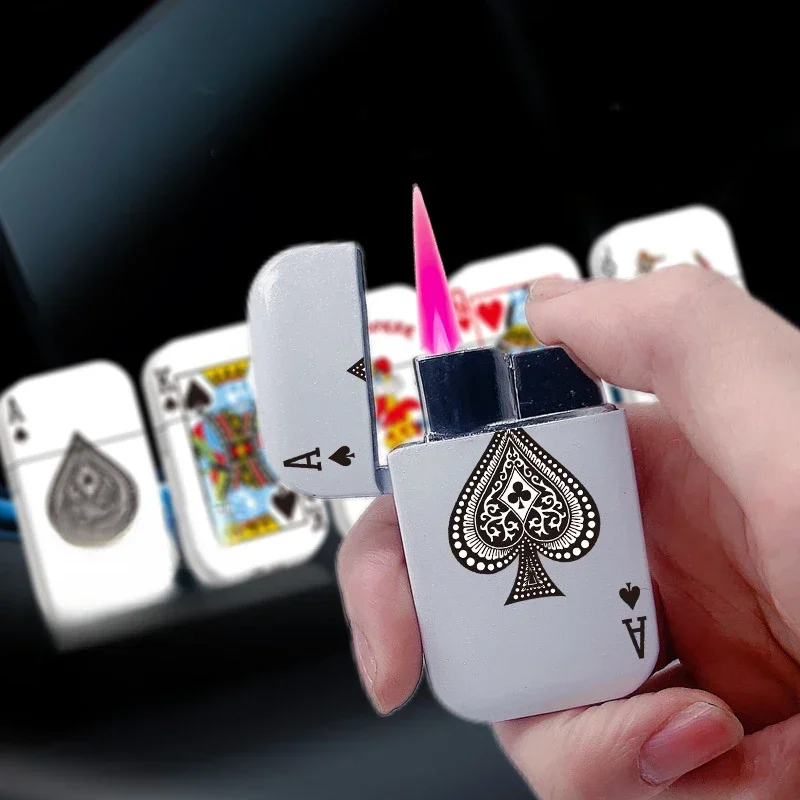 Men Accessories Pk - Mini Poker Style Gas Aansteker Metaal