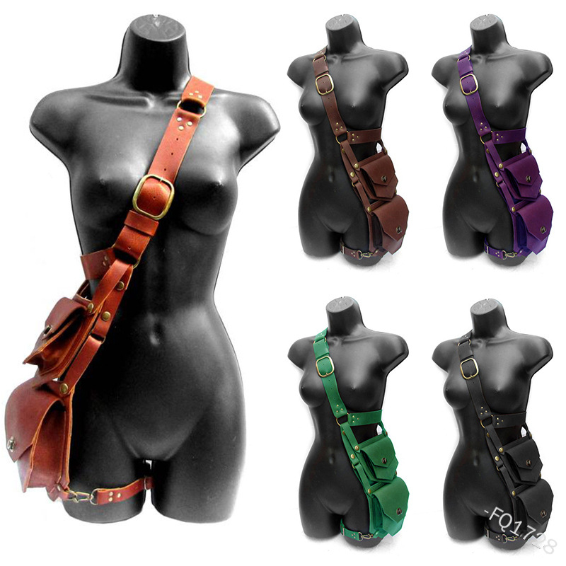 Men'S Viking Accessories - Middeleeuwse buideltas riem lederen zadel portemonnee