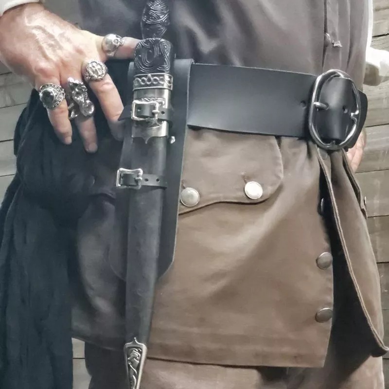 Men'S Viking Accessories - Middeleeuwse Renaissance Pirate Dagger Holder Verstelbare