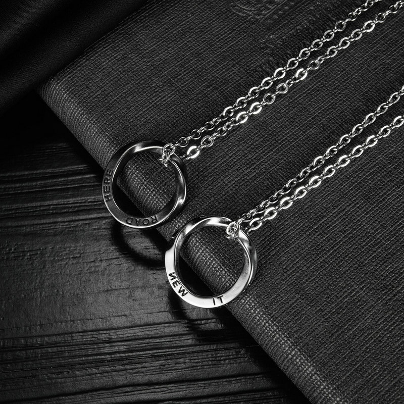 Men Accessories Pk - Herenring van roestvrij staal met Mobius-ring