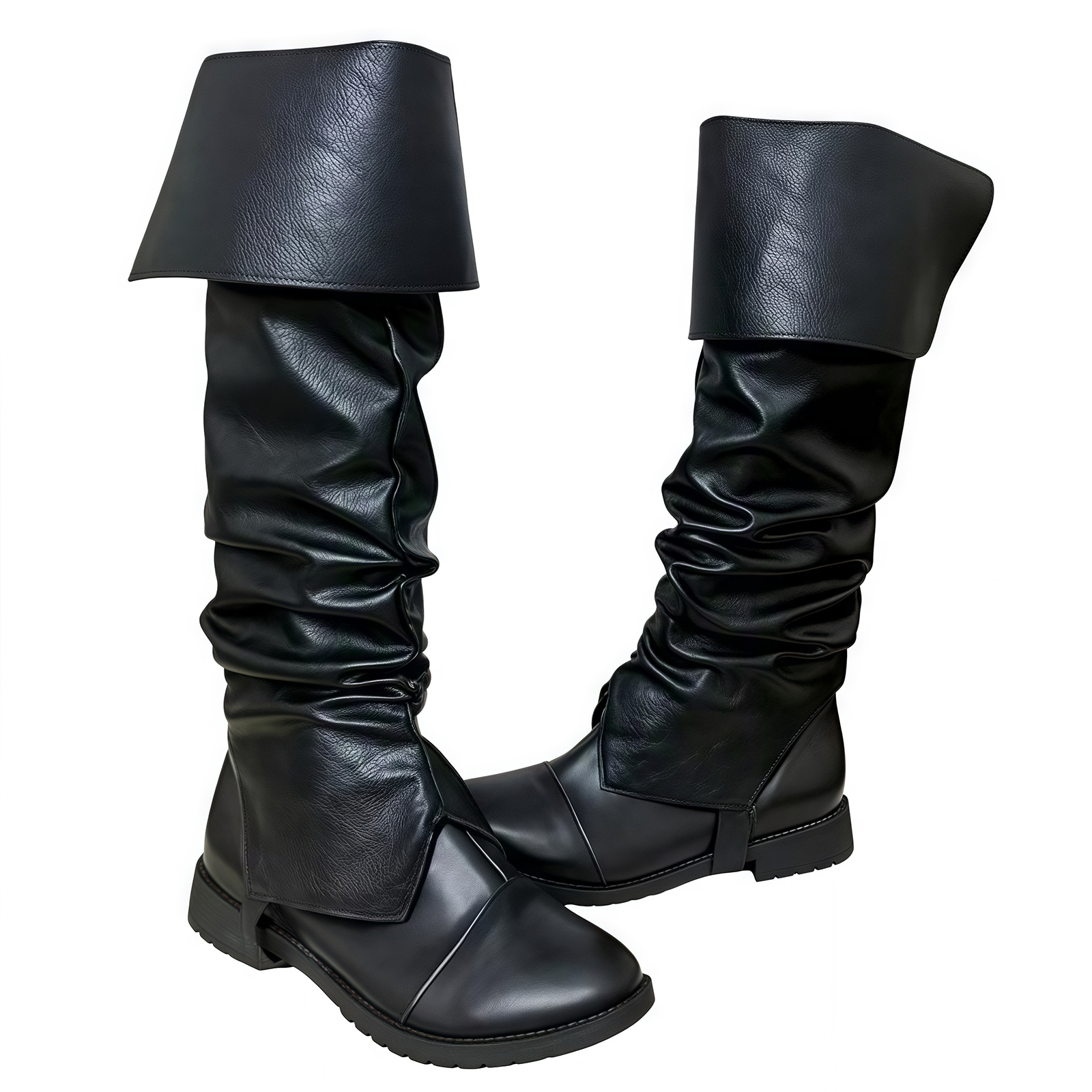 Men'S Viking Accessories - Middeleeuwse Piraat Boot Covers Volwassen Heren