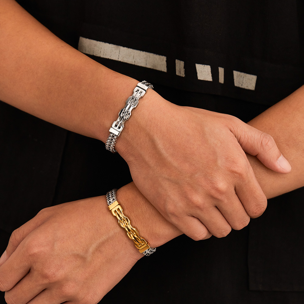 Men Accessories Pk - Heren armband van roestvrij staal, modieus,