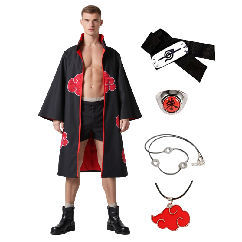 Young Men'S Accessories - Mannen Anime Akatsuki Cosplay Kostuum Red