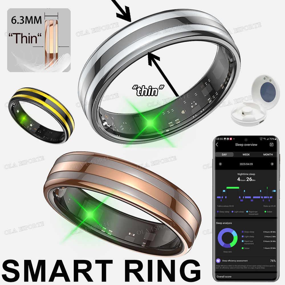 Young Men'S Accessories - Nieuwe slimme ring hartslag stress temperatuur